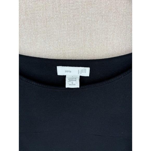 J. Jill Dress Petite Small Black Ponte Sleeveless Knee Length Knit Tank - Picture 2 of 7